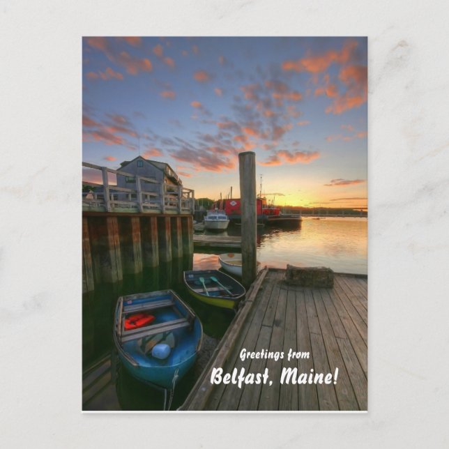 Carte Postale Salutations de Belfast, Maine ! (Devant)
