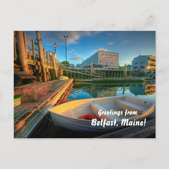 Carte Postale Salutations de Belfast Maine ! (Devant)