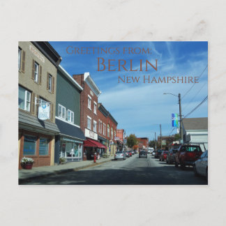Carte Postale Salutations de Berlin New Hampshire