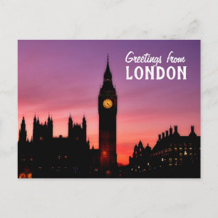 Carte Postale Salutations de Big Ben Londres Angleterre
