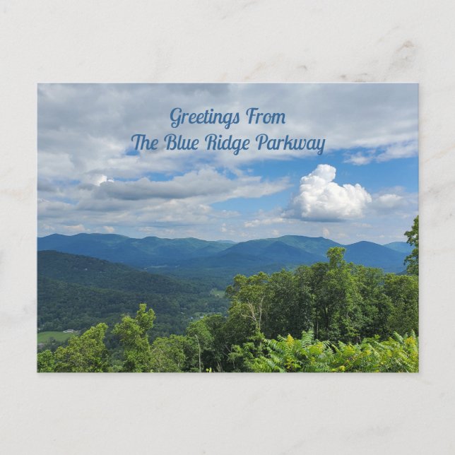 Carte Postale Salutations De Blue Ridge Parkway North Carolina (Devant)