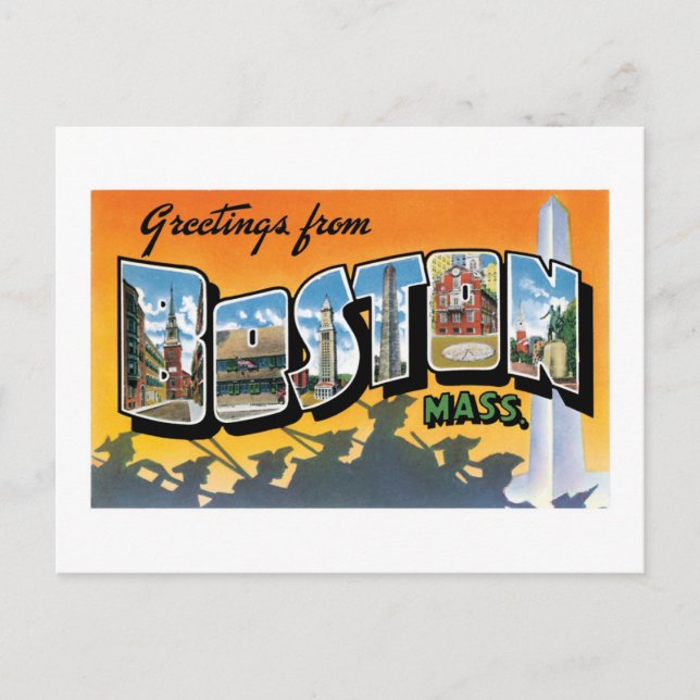 Carte Postale Salutations de Boston ! (Devant)
