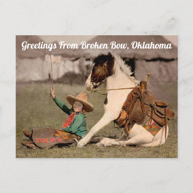 Carte Postale Salutations de Broken Bow, Oklahoma (Devant)