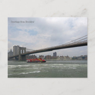 Carte Postale Salutations de Brooklyn, NY Postcard