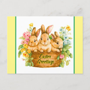 Carte Postale Salutations de Bunny de Pâques