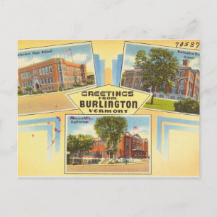 Carte Postale Salutations de Burlington Vermont