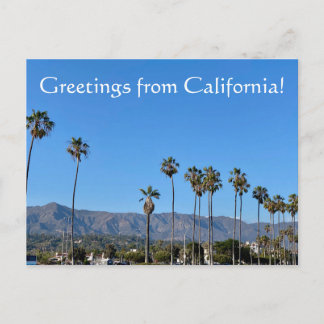 Carte Postale Salutations de Californie !