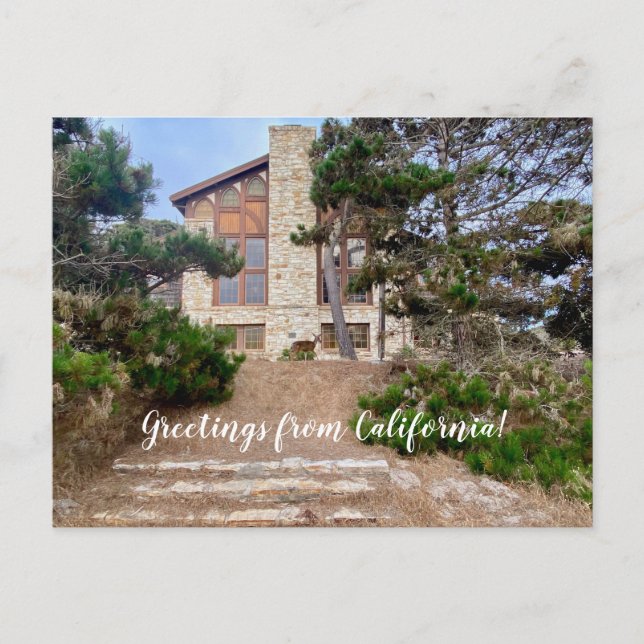 Carte Postale Salutations de Californie : "Refuge by the Sea" (Devant)