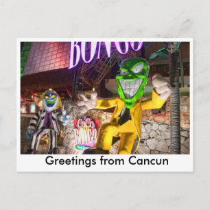 Carte Postale Salutations de Cancun Postcard