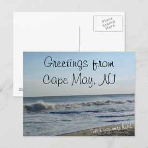 Carte Postale Salutations de Cape May, NJ