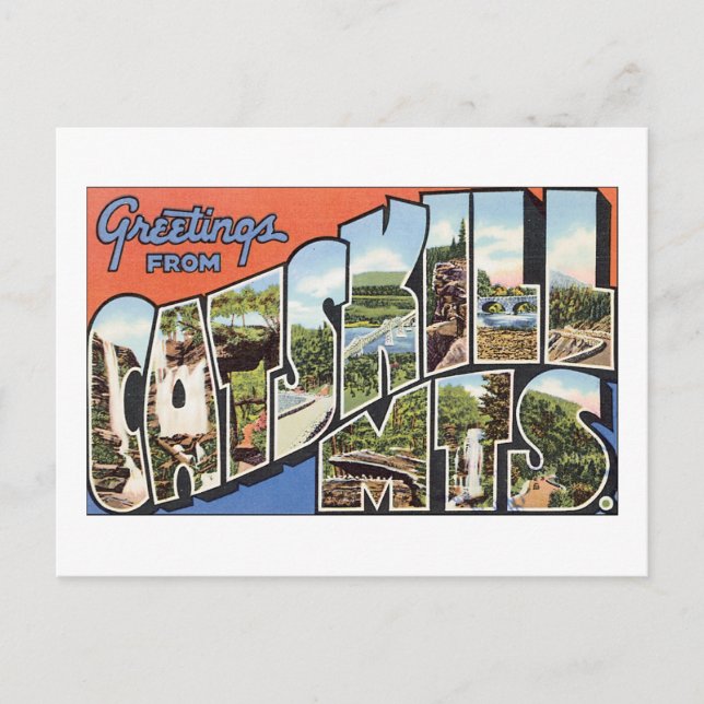 Carte Postale Salutations de Catskill Mountains (Devant)