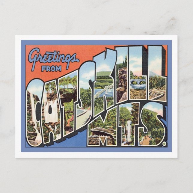 Carte Postale Salutations de Catskill Mountains NY (Devant)