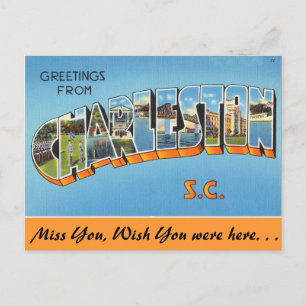 Carte Postale Salutations de Charleston