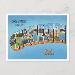 Carte Postale Salutations de Charleston, Caroline du Sud Voyage