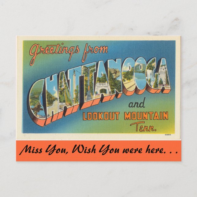 Carte Postale Salutations de Chattanooga (Devant)