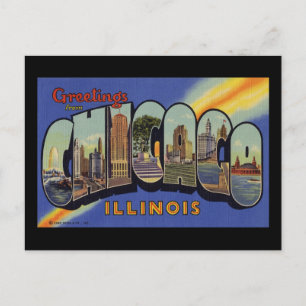 Carte Postale Salutations de Chicago Illinois