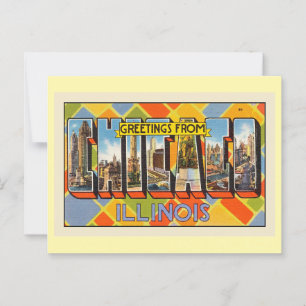 Carte Postale Salutations de Chicago, Illinois,