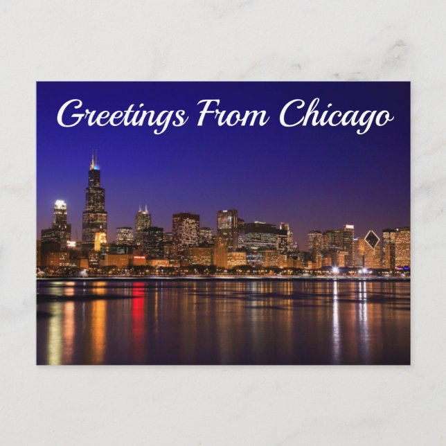 Carte Postale Salutations de Chicago, Illinois (Devant)