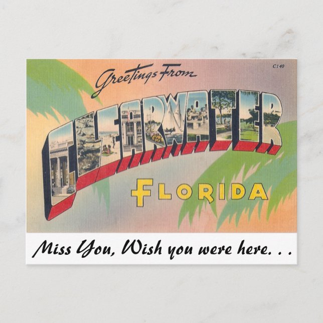 Carte Postale Salutations de Clearwater, Floride (Devant)