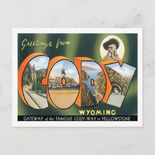 Carte Postale Salutations de Cody Wyoming US City