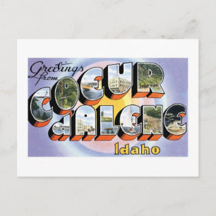 Carte Postale Salutations de Coeur D Alene