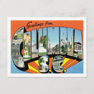 Carte Postale Salutations de Columbia South Carolina US City