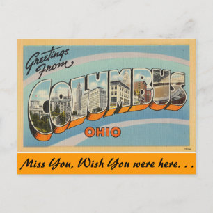 Carte Postale Salutations de Columbus