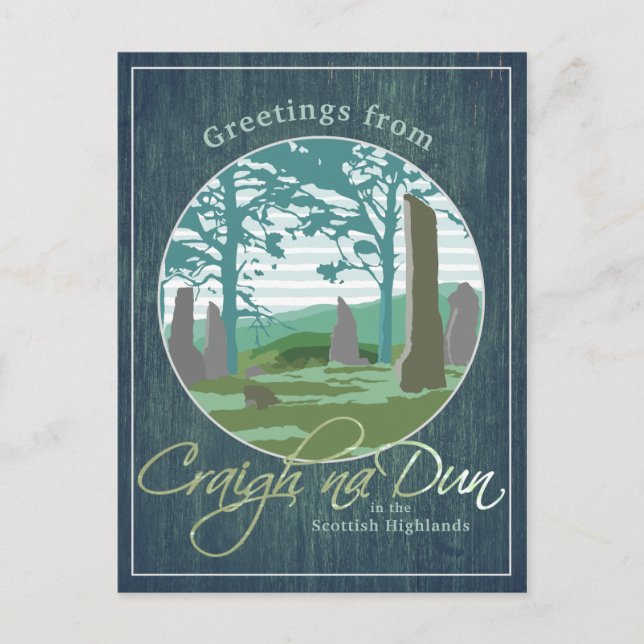 Carte Postale Salutations de Craigh na Dun Outlandish Postcard (Devant)