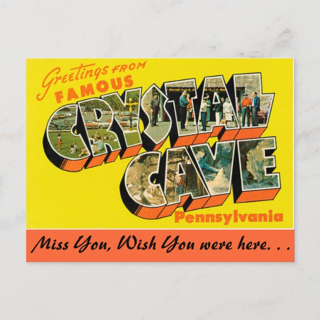 Carte Postale Salutations de Crystal Cave (Devant)