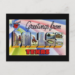 Carte Postale Salutations de Dallas Texas