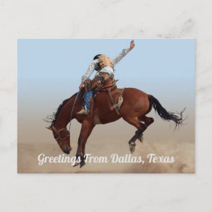 Carte Postale Salutations De Dallas, Texas Rodeo Postcard