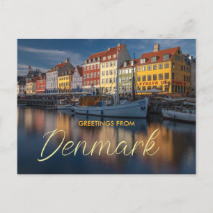 Carte Postale Salutations de Danemark Pittoresque Postcard Nyhav