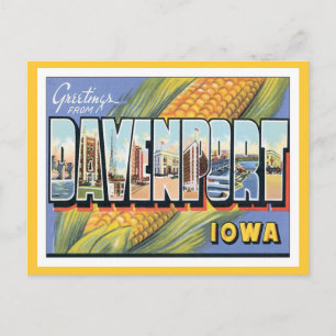 Carte Postale Salutations De Davenport Iowa