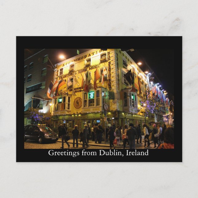Carte Postale Salutations de Dublin, Irlande (Devant)