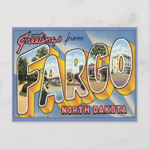 Carte Postale Salutations de Fargo North Dakota
