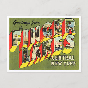 Carte Postale Salutations de Finger Lakes du centre de New York