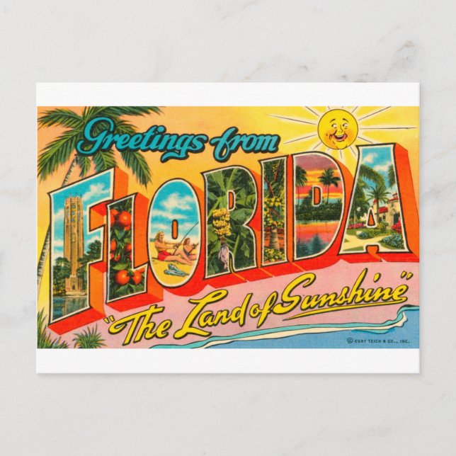 Carte Postale Salutations De Floride (Devant)