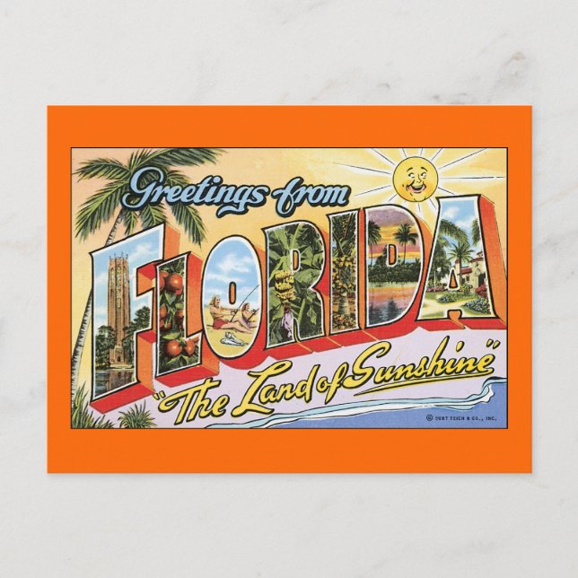 Carte Postale Salutations De Floride (Devant)