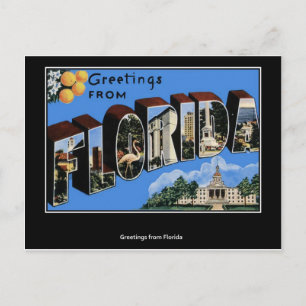 Carte Postale Salutations de Floride