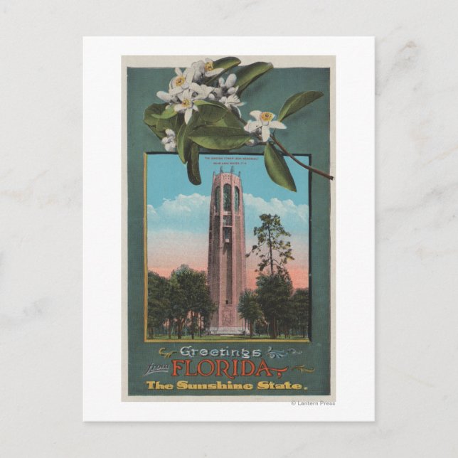 Carte Postale Salutations de Floride & Photo du chant (Devant)