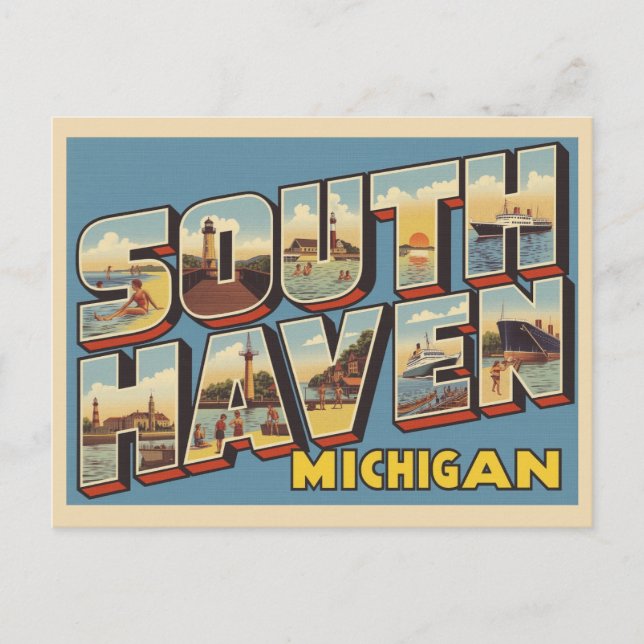 Carte Postale Salutations de Floride Vintage (Devant)