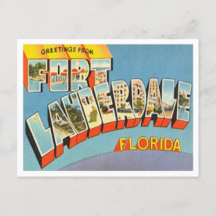 Carte Postale Salutations de Fort Lauderdale, Floride Travel