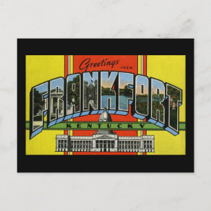 Carte Postale Salutations de Frankfort Kentucky