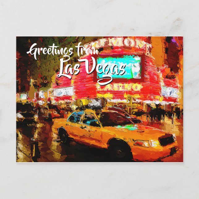 Carte Postale Salutations De Fremont Street Las Vegas   (Devant)