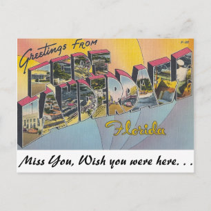 Carte Postale Salutations de Ft. Lauderdale, Floride