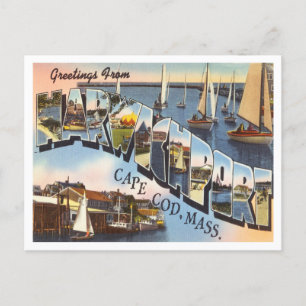 Carte Postale Salutations de Harwichport, Cape Cod, Messe. Voyag