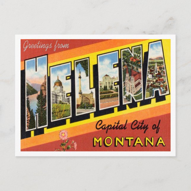 Carte Postale Salutations de Helena, capitale du Montana (Devant)