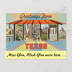 Carte Postale Salutations de Houston
