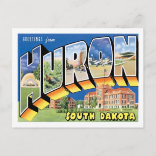 Carte Postale Salutations de Huron South Dakota US City