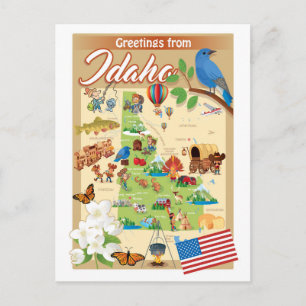 Carte Postale Salutations de Idaho